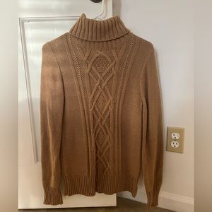 Tan turtleneck sweater
